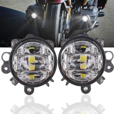 XWQHJW 4" LED Fog Light Pair – 120W, 14000LM, IP67, 6500K Cold White, Universal Fit For Most Cars