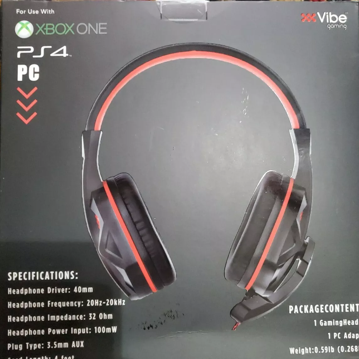 Viper Vibe Gaming Headset With Microphone New In Box Xbox One PS4 PC  (sealed)