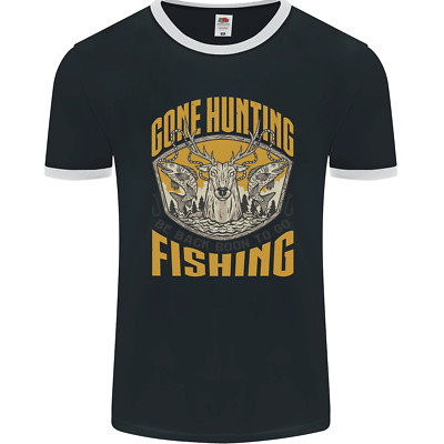 Gone Hunting Then Fishing Funny Hunter Herren Ringer T-Shirt FotL