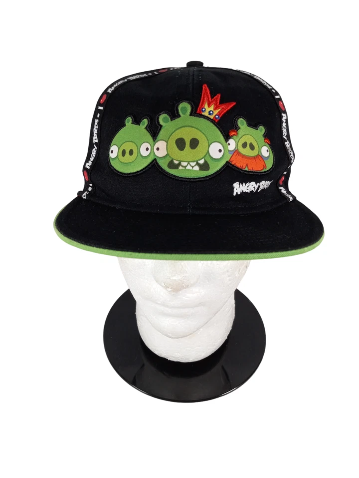 Gorra Angry Birds Negra Verde Cerdos Algodón Ajustable Snapback Sombrero Rovio 2011 Foto 2 de 4