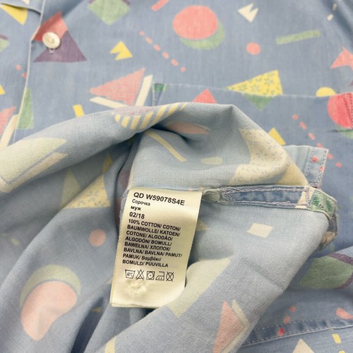 Wrangler kurzärmliges Resorthemd mit Knopfleiste Herren Größe Large blau Regular - Bild 8 von 13