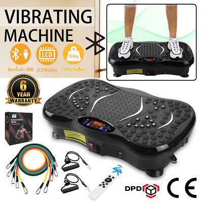 12X Crazy Fit Vibration Plate Bluetooth Music Massage Fitness Body Shake  Machine