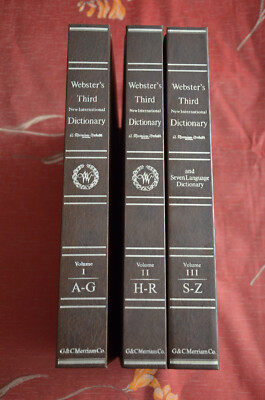 Webster's Third New International Dictionnary P. B. GOVE 1981 A. Merriam-Webster