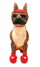 Avery Creations 1994 BOXER DOG Alabastrite Figurine Boxing outfit Regular Size