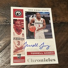 2021-22 CHRONICLES DRAFT PICKS ROOKIE SIGNATURES CR-TGO TERRELL GOMEZ RC AUTO NM
