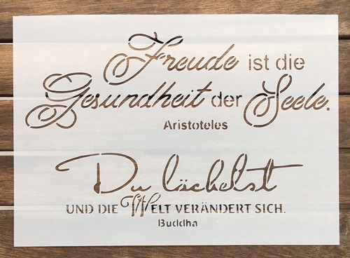Shabby Chic Schablone KreideFarbe Zuhause Familie Schild Spruch Tisch