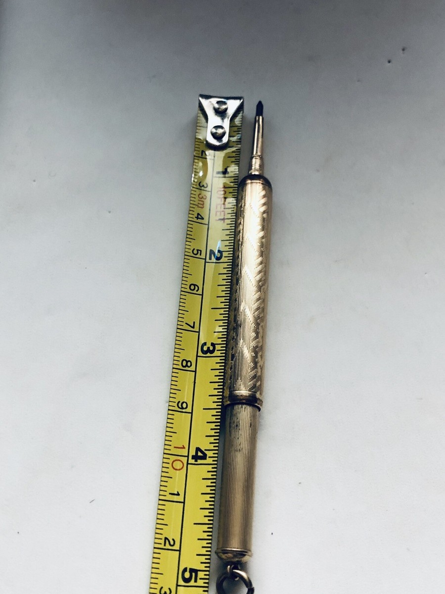Antique Early 1900,s Gold Field Ring Top Telescopic Propelling