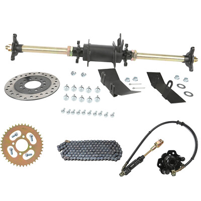 Complete 28'' Rear Axle Kit Sprocket Chain Brake 50-125cc ATV Quad Buggy Go Kart