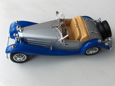 burago Modellauto Mercedes Benz 500 K Roadster 1936 blau/silber neu rar 1 : 20 