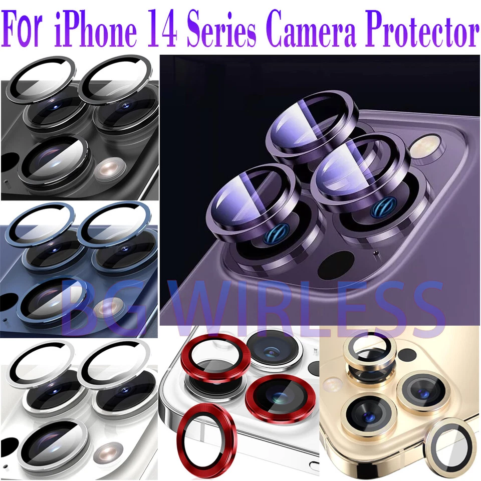 For iPhone 17 /16 15/14/13 Max Tempered Glass Camera Lens Protector Metal Ring - Image 3 of 4