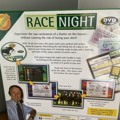 Host Your Own Race Night DVD Board Game Horse Racing Cheatwell Games New Sealed - Picture 4 of 10