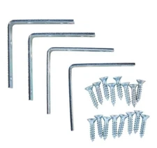 NEW 4-Pack! National Hardware 2” x 5/8” Steel Corner Joint Brace, Repair Bracket