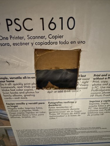 New HP PSC 1610 All-In-One Inkjet Printer Scanner Copier Silver Open Box - Picture 8 of 18