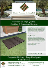 Dark Brown Composite Decking Boards