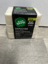 NEW Pack 3 Man Sized Bars Irish Spring Signature for Men Exfoliating Scrub Rare