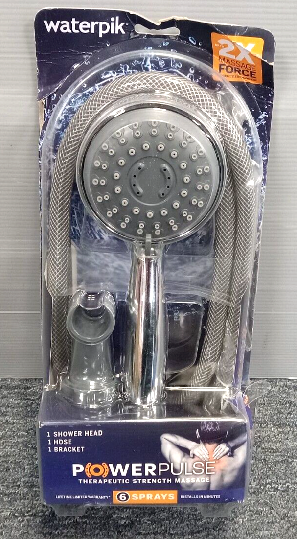 Waterpik 6Mode PowerPulse Therapeutic Massage Showerhead Chrome, XAU643E eBay