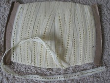 Trim Yellow Lace Ribbon, Lace, Bobbin Lace, Cotton 9m - New