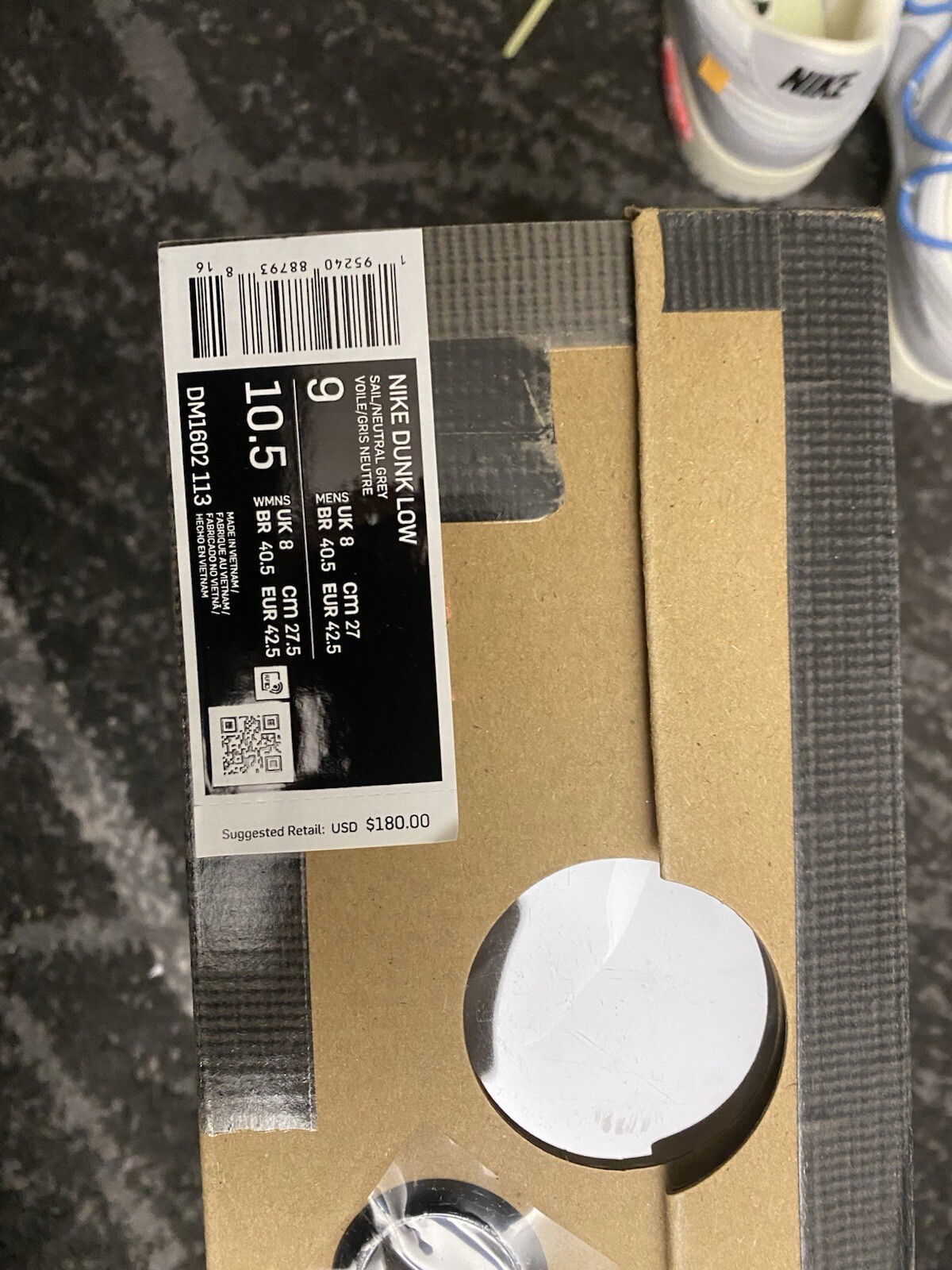 OFF WHITE X NIKE Off White x Nike Dunk Low "Lotto 5 di 50" Virgil (taglia 9) NUOVISSIME!