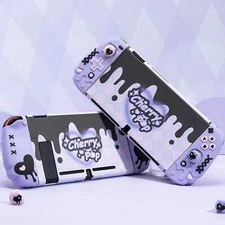 GeekShare Case for Nintendo Switch/OLED HardShell Silicone Joycon Cherry Pop