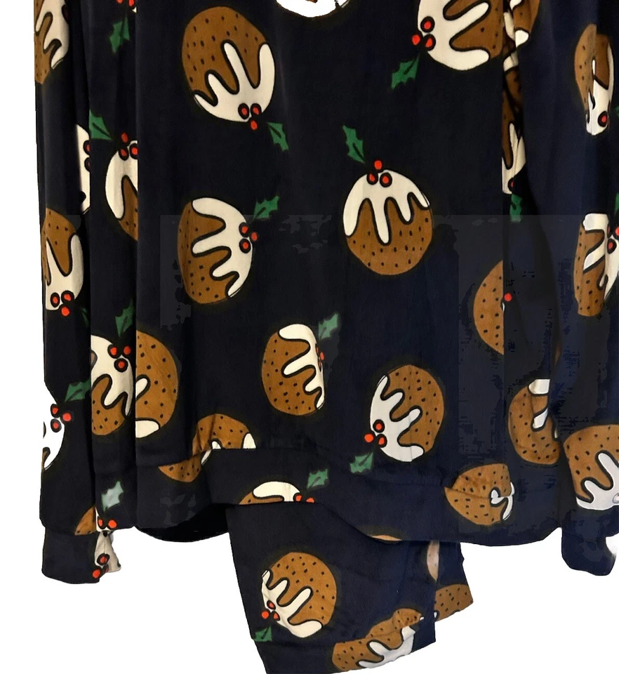 MENS TU CHRISTMAS PUDDING SOFT CHRISTMAS PYJAMAS BNWT BOYS XMAS FESTIVE XXXL - Image 3 of 4