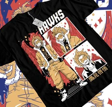 My Hero Academia anime Wing Hero Hawks Keigo Takami T-Shirt manga All Size