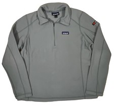 Patagonia Women's 1/4 Zip Micro Fleece Pullover Sweater Size Large Feather Gray