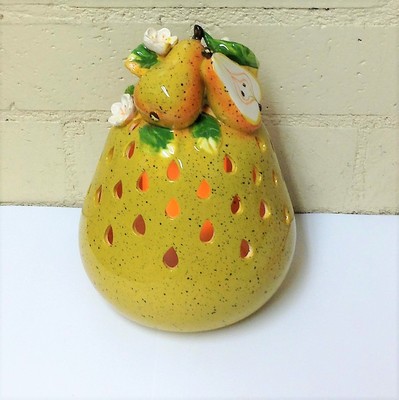 Kitchen Decoration Pear Fruit Luminary with Battery Flameless Candle and Timer