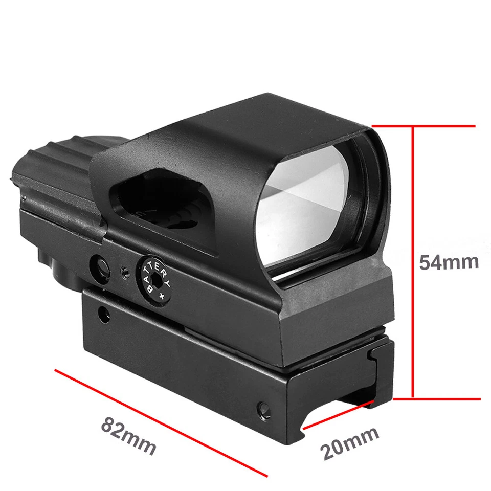 New 1x22x33mm Tactical Red Green Dot Sight 4 Reticle Reflex Rifle Scopes - Image 4 of 4