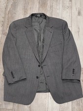 48S Men's Jos. A. Bank Herringbone Blazer Gray 100 Wool 2 Button Sport Coat