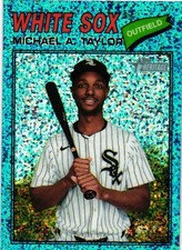 2026 Topps Heritage #45 Michael A. Taylor Chrome Light Blue Sparkle Refractors