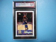 1992/93 TOPPS ARCHIVES GOLD NBA BASKETBALL CARD #147 BILLY OWENS ROOKIE KSA 9.5. rookie card picture