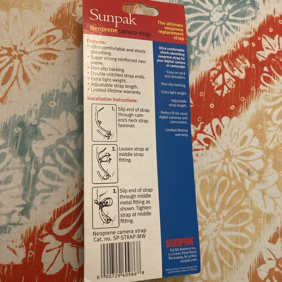 Correa para cámara de neopreno Sunpak nueva videocámara para cámara digital Foto 3 de 4