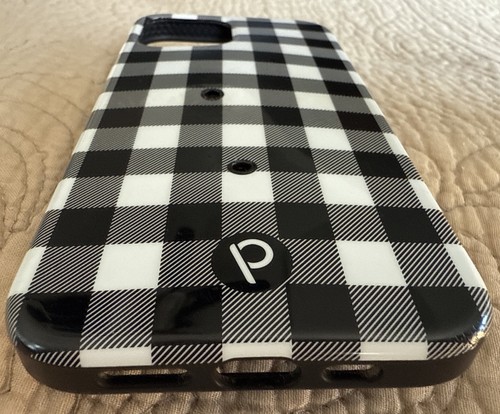 Loopy Case iPhone 12 Pro Righty Black And White Plaid - Photo 9 sur 10
