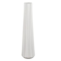 Deko Bodenvase Mattweiss Relief H. 65Cm Matt Weiß Aus Keramik Formano