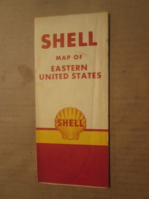 Shell Oil Company Highway Road Map of Eastern United States 1951