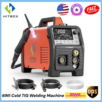 6IN1 110V/220V Cold TIG Welding Machine/Spot HF Pulse TIG Stick Welder 200Amp