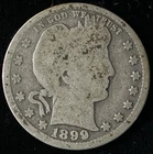 1899 Barber Quarter, About Good, Better Date