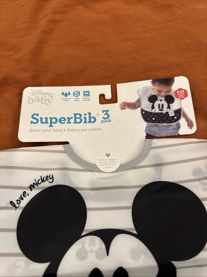 Paquete de 3 baberos Mickey Mouse Disney Junior para niños pequeños Foto 4 de 4