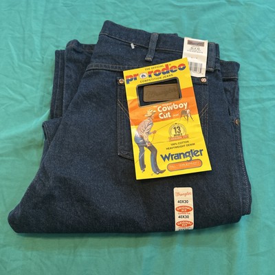 Wrangler Jeans Pro Rodeo Cowboy Cut SZ 40 X 30 13MWZ Original Fit Blue Rigid NWT