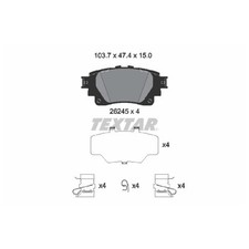 Textar Bremsbelagsatz Bremsklötze hinten 04466B1010 04466B1011 24662102