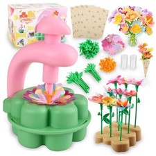 Fabric Flower Bouquets Toys, DIY Craft Kits Toys for Kids, Educational Pink