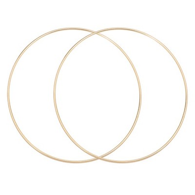 2 Dream Catcher Rings, Metal Rims for Hanging Crafts DIY, 9.5'' Gold