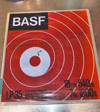 3- NIP NOS BASF LP 35 Long Play Tape 18cm 540m 7in 1800ft VTG LH HiFi Reel 