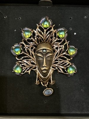 Willitts Designs Thomas Blackshear Ebony Visions Opal Peacock Pin Brooch NEW