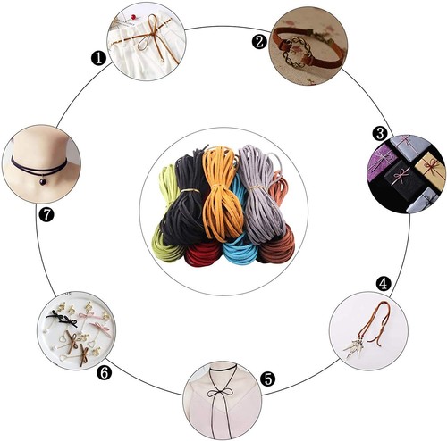 70 Yards 2.6mm Leather Cord Faux Suede Cord Leather String for Bracelet Neckl... - Picture 5 of 7