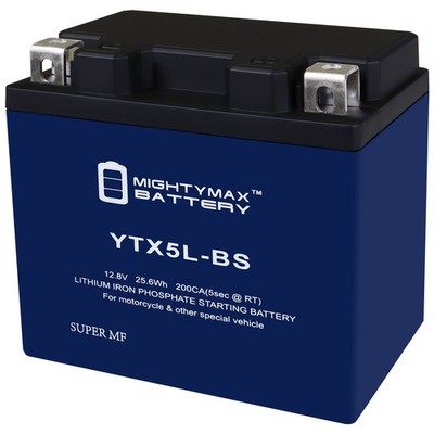Mighty Max YTX5L-BS Lithium Replacement Battery Compatible with PowerStar 5L-BS