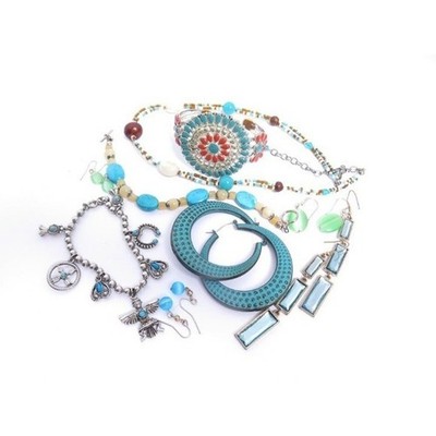 Turquoise Colored Jewelry Bundle Lot of 9 pieces
