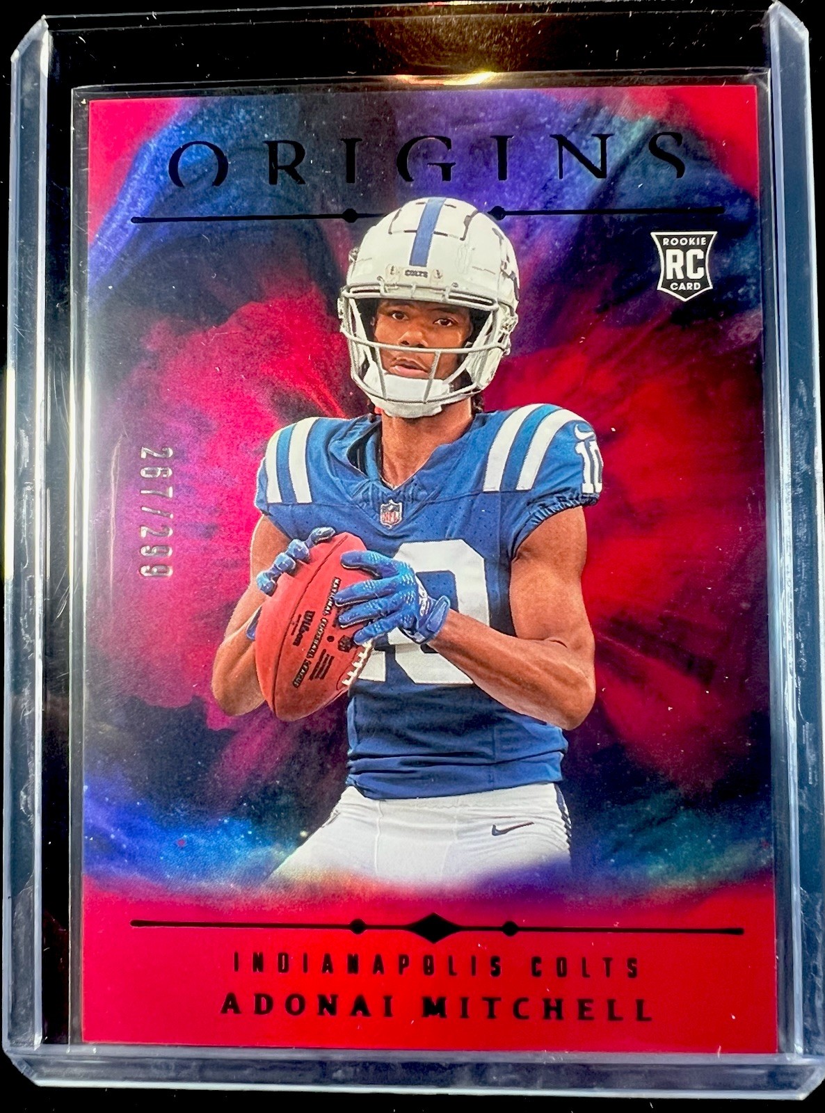 2024 Panini Origins - Rookies Adonai Mitchell #108 Holo Red /299 (RC)
