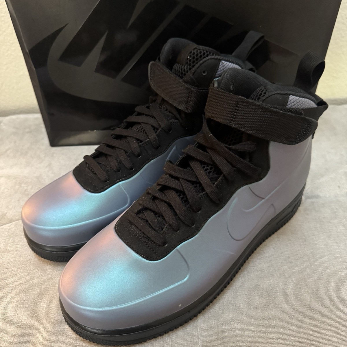 Nike Air Force 1 Foamposite Cup Light Carbon Shoes (2018) Sz 10