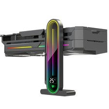 GPERHUAN ARGB GPU Support Bracket, Universal GPU Bracket with Temperature Dis...